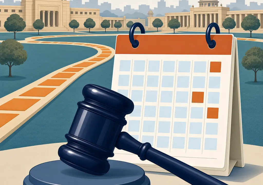 Delhi High Court gavel and calendar symbolizing new annual policy for public grounds allocation