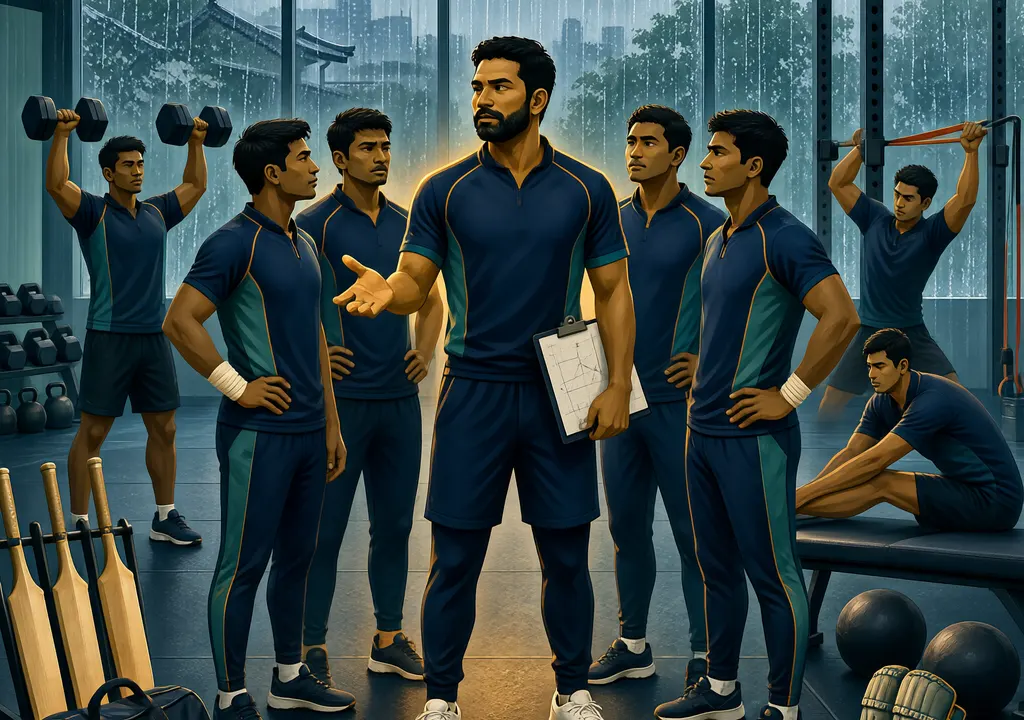 India cricket team indoor training in rainy Japan ahead of Asian Games semi-final, Sanju Samson leading team meeting