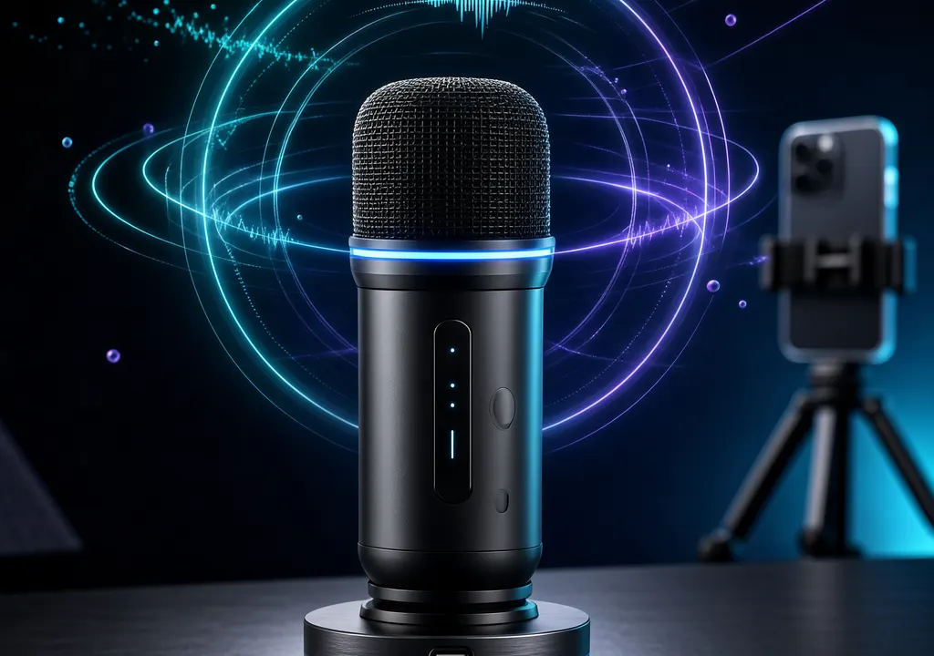 Sony ECM-AX10 microphone with spatial audio tools for immersive smartphone video recording.