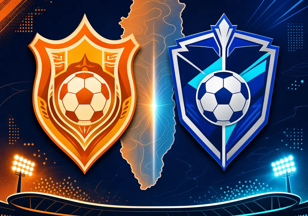 Calicut FC vs Malappuram FC Super League Kerala 2026 match preview illustration with team badges and stadium silhouette